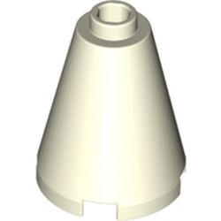 LEGO part 3942c Cone 2 x 2 x 2 with Completely Open Stud in Glow in Dark White