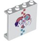 Panel 1 x 4 x 3 [Side Supports / Hollow Studs] with Dog, Cat, Coral Heart print