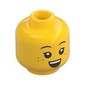 Minifig Head Girl, Eyelashes, Freckles, Open Mouth and Eyes / Closed Mouth and Eyes Print