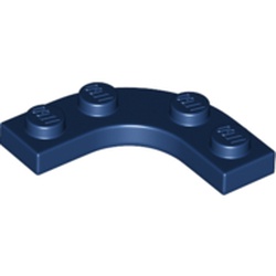 LEGO part 68568 Plate Round Corner 3 x 3 with 2 x 2 Round Cutout in Earth Blue/ Dark Blue