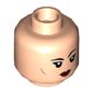Minifig Head Fennec Shand, Cheek Lines, Dark Red Lips, Raised Left Eyebrow / Smirk Print