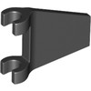 Black Flag 2 x 2 Trapezoid with Flared Area between Clips