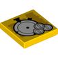 Tile 2 x 2 with Stopwatch, Coins print