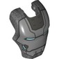 Headwear Accessory Visor Top Hinge, Rounded, with Blue Eyes Print (Iron Man)