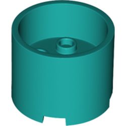 LEGO part 73111 Brick Round 3 x 3 x 2 with Recessed Center with 2 x 2 Studs and Axle Hole in Bright Bluish Green/ Dark Turquoise