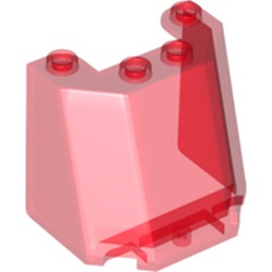 LEGO part 84954 Windscreen 3 x 4 x 3 in Transparent Red/ Trans-Red