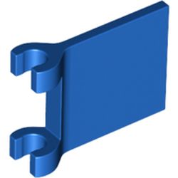 LEGO part 80326 Flag 2 x 2 Square, Flared Clip Edge [Thick Clips] in Bright Blue/ Blue