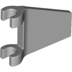 LEGO part 80324 Flag 2 x 2 Trapezoid with Flared Area between Clips in Medium Stone Grey/ Light Bluish Gray