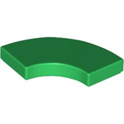 LEGO part 27925 Tile 2 x 2 Curved, Macaroni in Dark Green/ Green