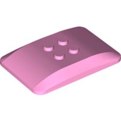 LEGO part 98281 Slope Curved 6 x 4 x 2/3 Quad Curved with 2 x 2 Studs in Light Purple/ Bright Pink