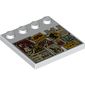 Plate Special 4 x 4 with Studs on One Edge with Bulletin Board print