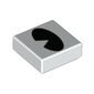 Tile 1 x 1 with Black Oval/Eye print