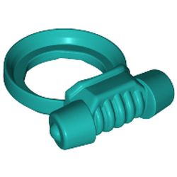 LEGO part 24135 Minifig Neckwear Scuba Breathing Regulator in Bright Bluish Green/ Dark Turquoise