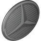 Shield Round Bowed with Silver Mesh and Mercedes Logo print
