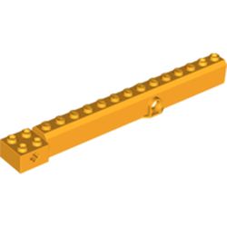 LEGO part 57779 Crane Arm Outside, New Wide with Pin Hole at Mid-Point in Flame Yellowish Orange/ Bright Light Orange