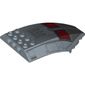 Windscreen 10 x 6 x 2 Curved with Cockpit, Dark Red Windows print