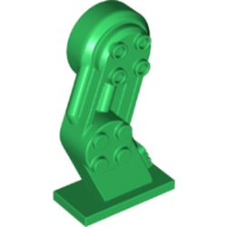 LEGO part 70946 Mech Leg, Left, with Black Pin in Dark Green/ Green