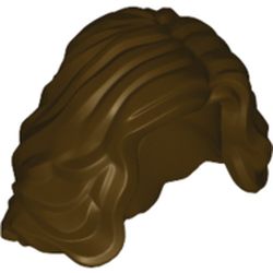 LEGO part MINI WIG, NO. 106 in Dark Brown (6370398|23187)