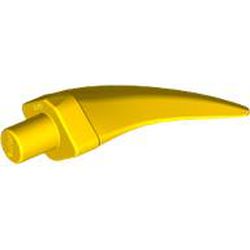 LEGO part 87747 Animal Body Part, Barb / Claw / Tooth / Talon / Horn, Medium in Bright Yellow/ Yellow