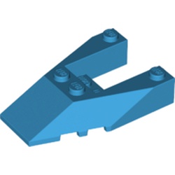 LEGO part 6153b Wedge Sloped 6 x 4 Cutout, Stud Notches in Dark Azure