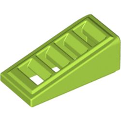 LEGO part ROOF TILE W. LATTICE 1x2x2/3 in Bright Yellowish Green (6370977|61409)