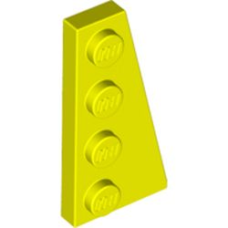 LEGO part 41769 Wedge Plate 4 x 2 Right in Vibrant yellow