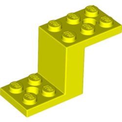 LEGO part 76766 Bracket 5 x 2 x 2 1/3 with Inside Stud Holder in Vibrant yellow