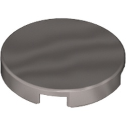 LEGO part 14769 Tile Round 2 x 2 with Bottom Stud Holder in Cool Silver Drum Lacquered/ Metallic Silver