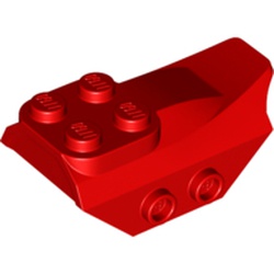 LEGO part 79897 Brick Special 2 x 5 with Slope, Studs on Side in Bright Red/ Red