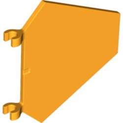 LEGO part 53913 Flag 5 x 6 Hexagonal with U Clips in Flame Yellowish Orange/ Bright Light Orange