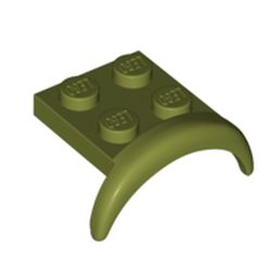 LEGO part 49097 Wheel Arch, Mudguard 2 x 3 x 1 1/3 in Olive Green