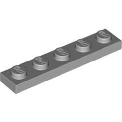 LEGO part 78329 Plate 1 x 5 in Medium Stone Grey/ Light Bluish Gray
