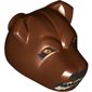 Animal Body Part, Dog Head with Orange Eyes and Fangs Print (Fluffy)
