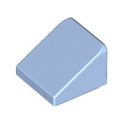 LEGO part 54200 Slope 30° 1 x 1 x 2/3 (Cheese Slope) in Light Royal Blue/ Bright Light Blue