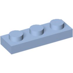 LEGO part 3623 Plate 1 x 3 in Light Royal Blue/ Bright Light Blue