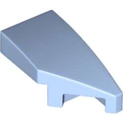 LEGO part 29119 Slope Curved 2 x 1 with Stud Notch Right in Light Royal Blue/ Bright Light Blue
