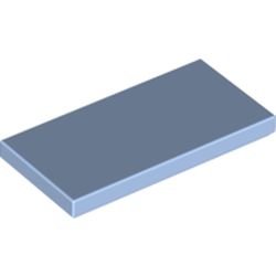 LEGO part 87079 Tile 2 x 4 with Groove in Light Royal Blue/ Bright Light Blue