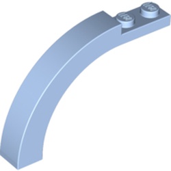 LEGO part 6060 Brick Arch 1 x 6 x 3 1/3 Curved Top in Light Royal Blue/ Bright Light Blue