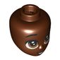 Minidoll Head Big Brown Eyes, Open Mouth print