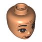 Minidoll Head, Reddish Brown Eyes, Black Eyebrows, Wrinkles print