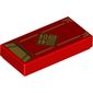 Tile 1 x 2 with Gold Chinese Symbols 'Good Fortune', Decorations print