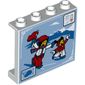 Panel 1 x 4 x 3 [Side Supports / Hollow Studs] with Skating Minifigures, Thermometer -6 Deg. print