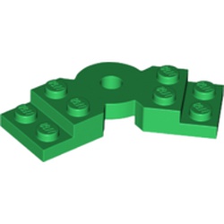 LEGO part 79846 Plate Angled 2 x 2 with Step and Hole in Center in Dark Green/ Green