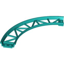 LEGO part 25061 Vehicle Track, Roller Coaster, Curve in Bright Bluish Green/ Dark Turquoise