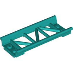 LEGO part 26022 Vehicle Track, Roller Coaster Straight 8L in Bright Bluish Green/ Dark Turquoise