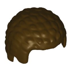 LEGO part MINI WIG, NO. 104 in Dark Brown (6373083|21778)