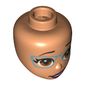 Minidoll Head Brown Eyes, Dark Turquoise Glasses print