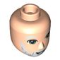 Minidoll Head Male with White Beard, Eyebrows (Santa) print