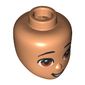 Minidoll Head Brown Eyes, Smile print