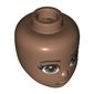 Minidoll Head Olive Green Eyes, Pink Lips print